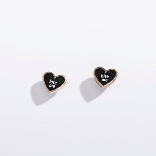 Bite Me Enamel Stud Earrings