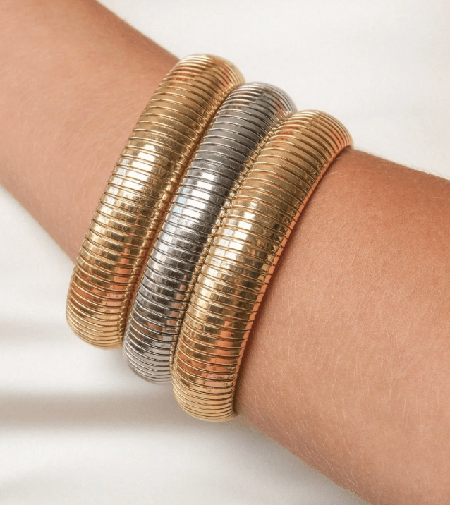  Cobra Tobogas Omega Stretch - Stainless Steel - 14K Gold - Tsuru