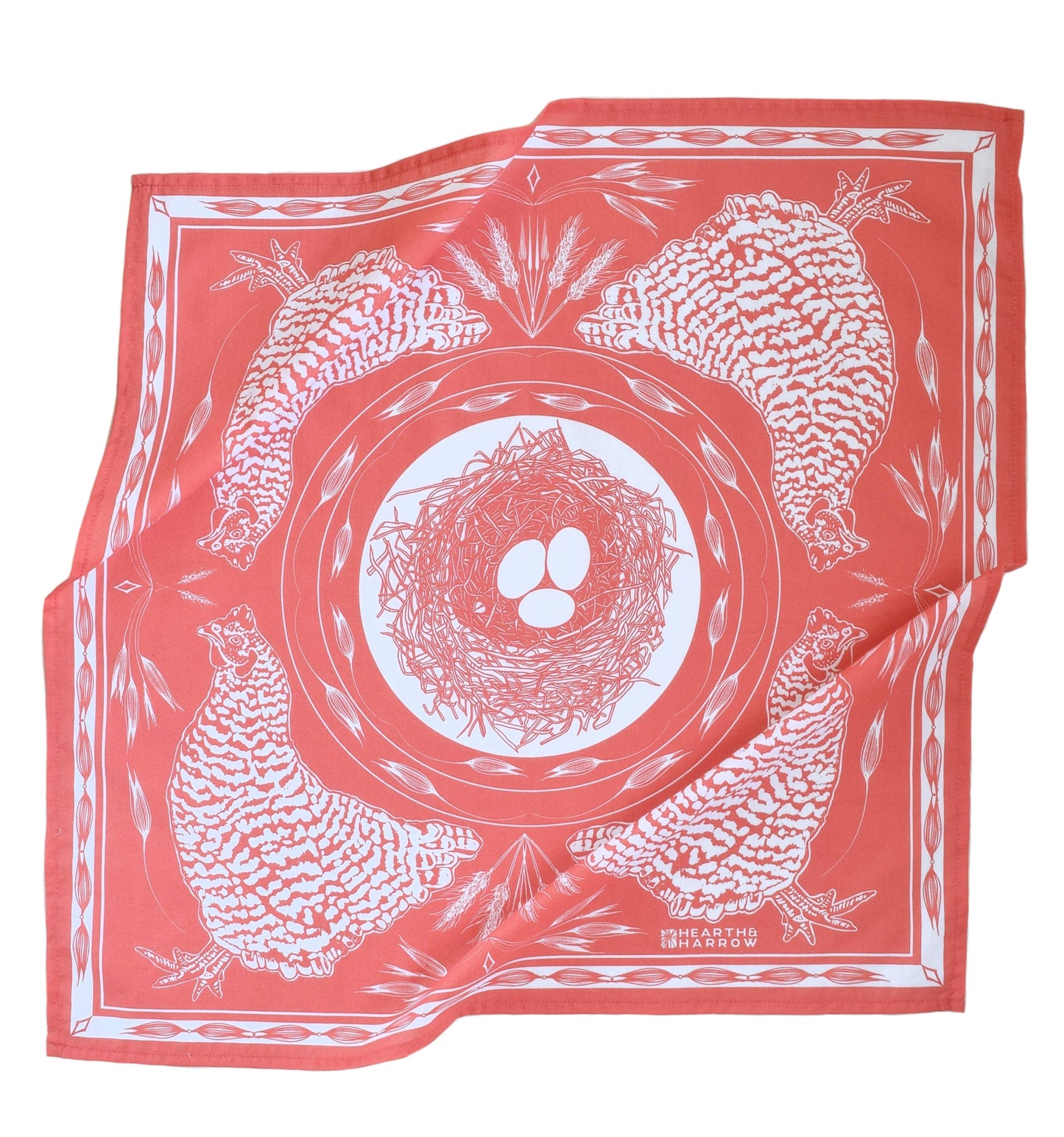 Chicken Bandana - 100% Cotton - Nautical Print - Hanky Ascot