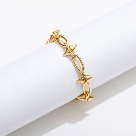 Toom Spike Chain Bracelet - 14K Gold or Sterling Silver Plate