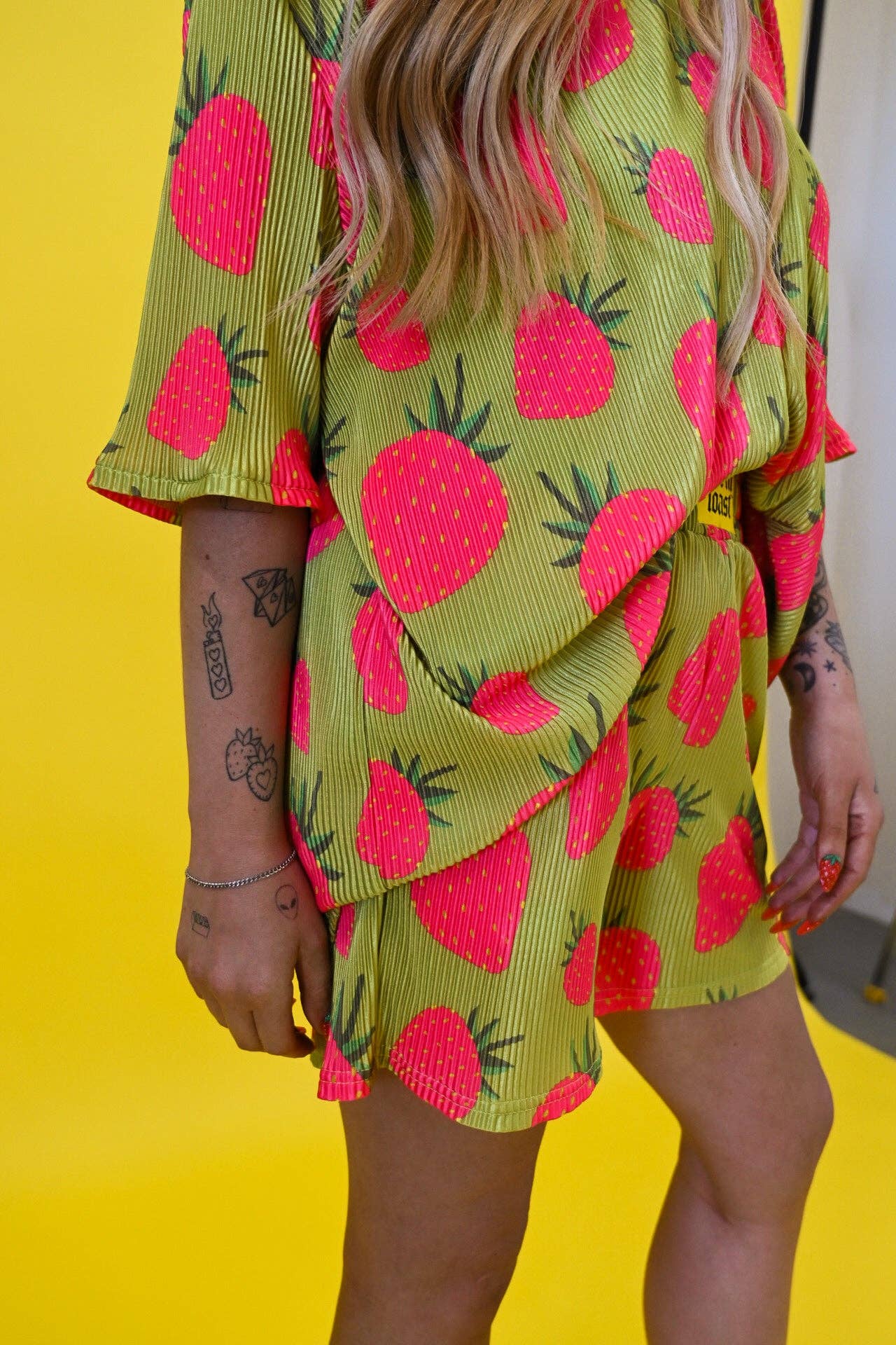 Strawberry Fields 4ever Plisse Short Set