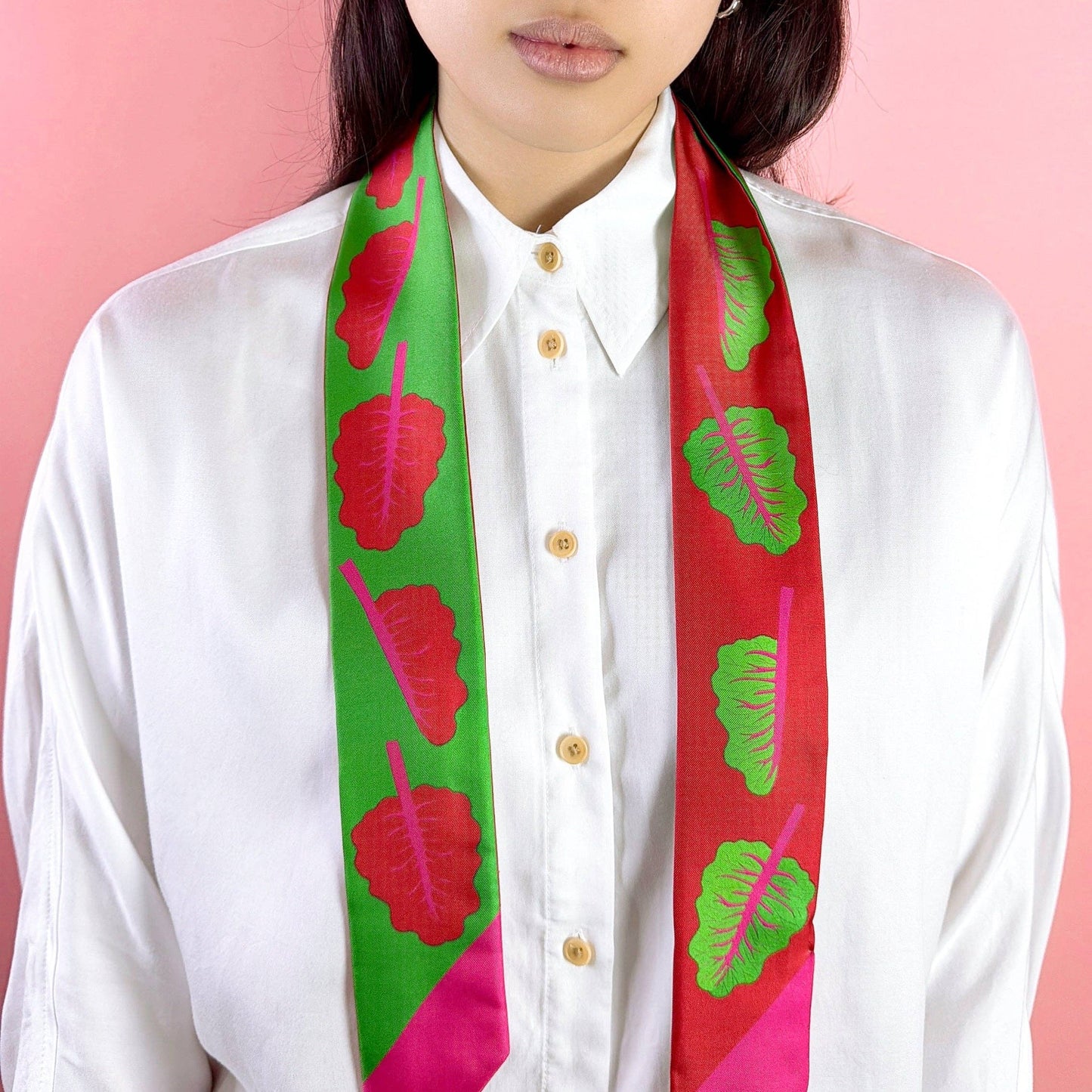 Glowing Chard Twilly Ribbon Scarf