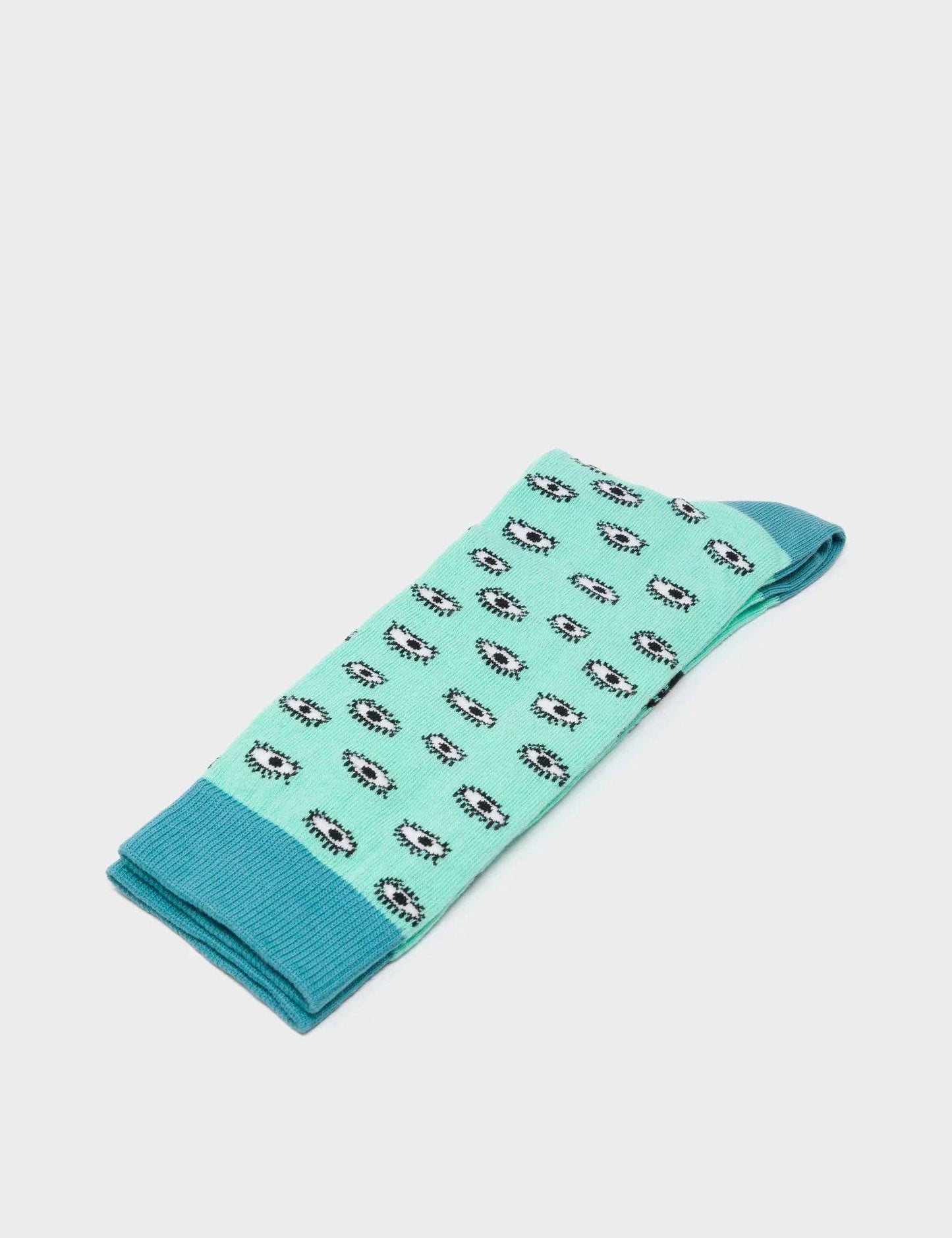Light Blue Socks - All Over Eyes