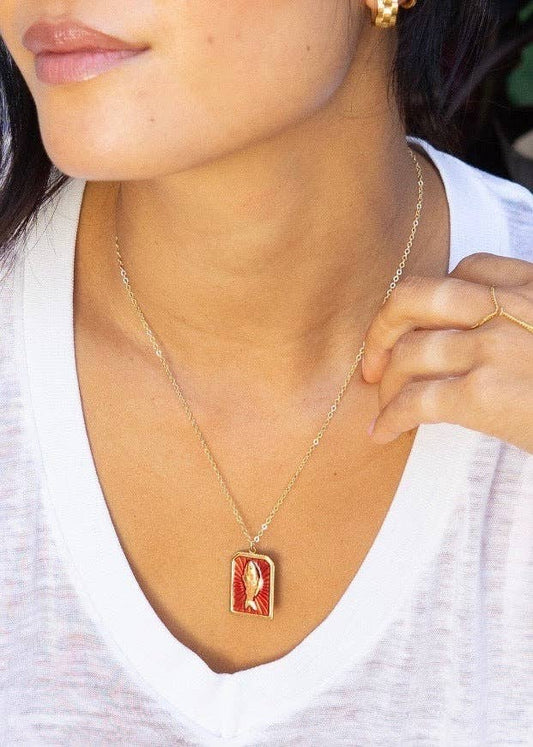 Sunburst Fish Necklace