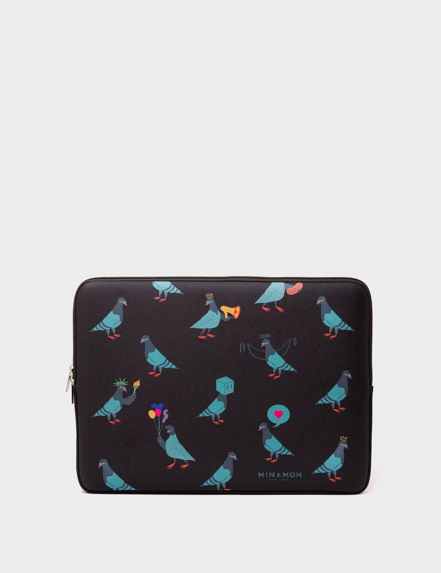 Black Neoprene Laptop Cover - Pigeonista