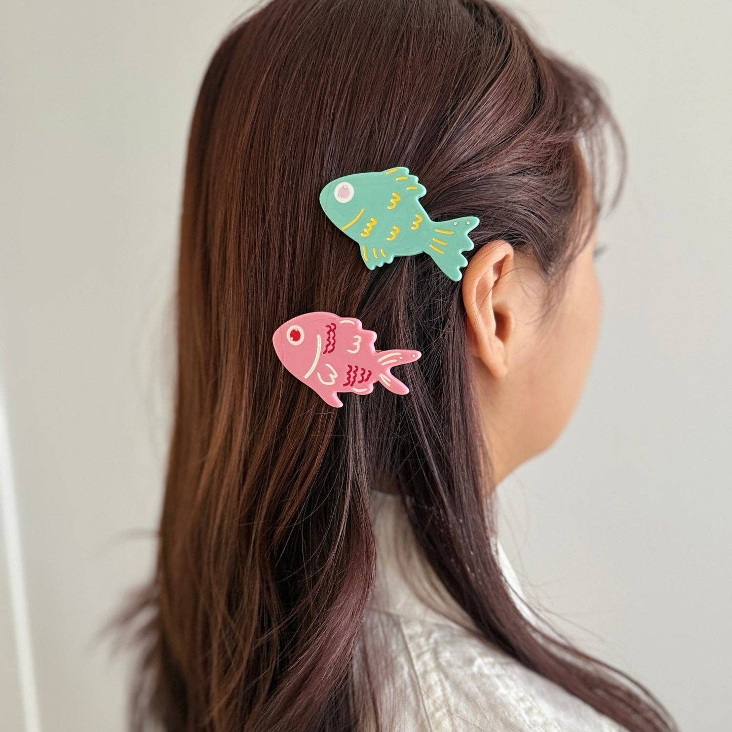 Green Fish Alligator Hair Clip