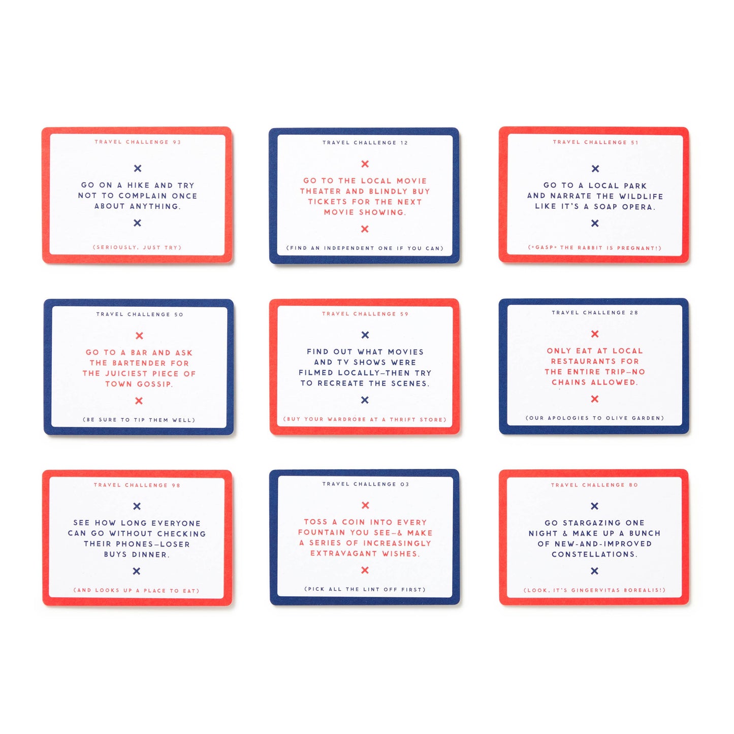 Brass Monkey Challenge Accepted Travel Tasks Card Deck