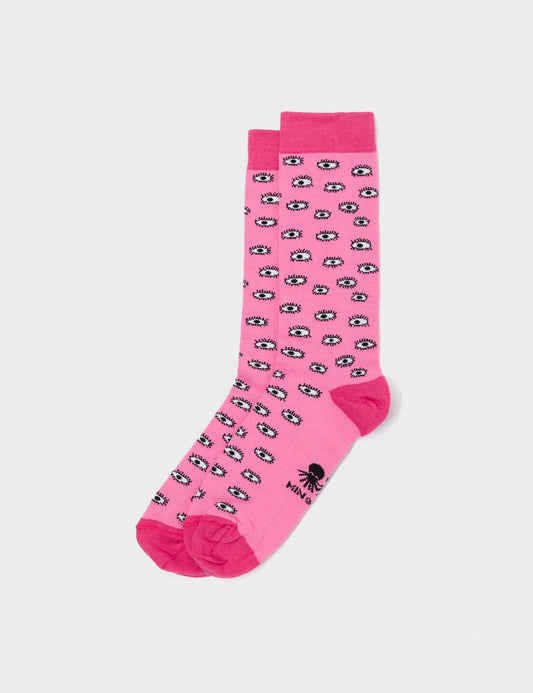 Fuchsia Socks - All Over Eyes