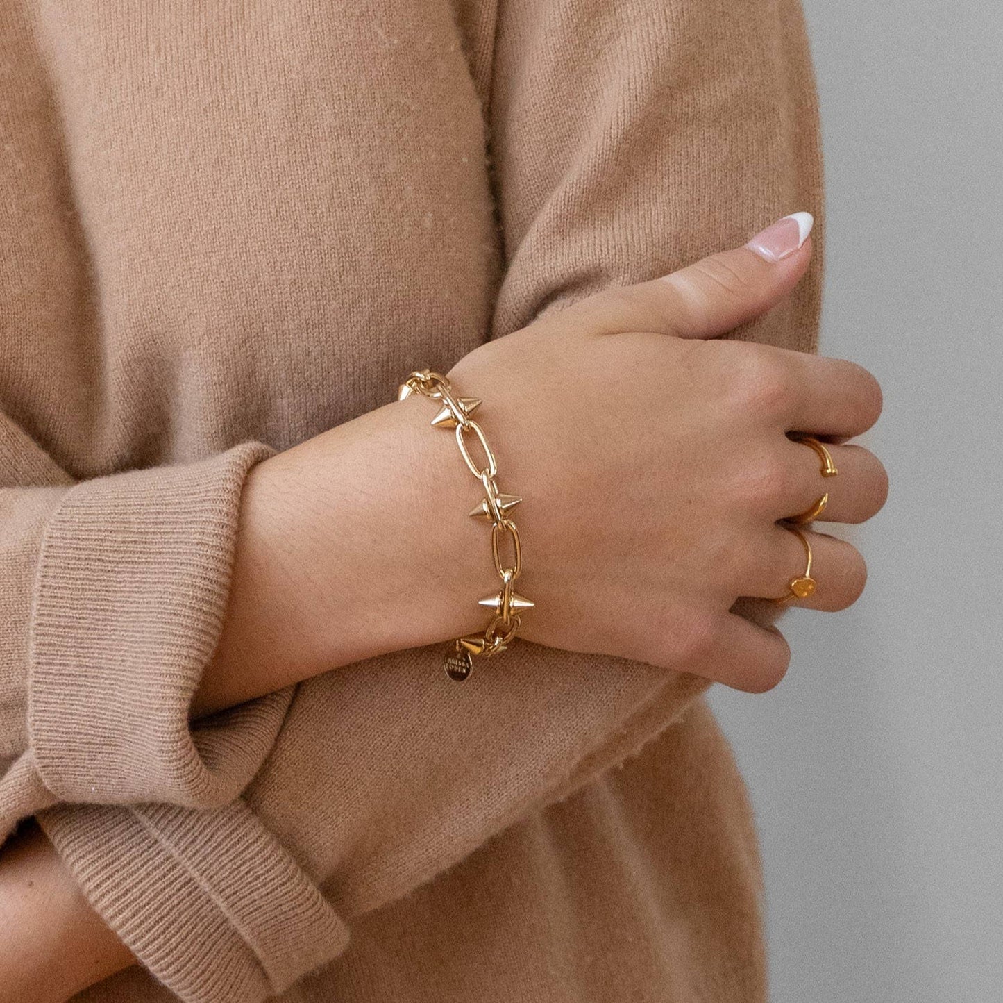 Toom Spike Chain Bracelet - 14K Gold or Sterling Silver Plate
