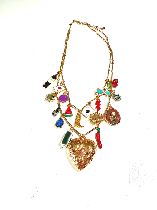 Girl PARTY Fun Charm Necklace- Collection-Hand Made Chain 