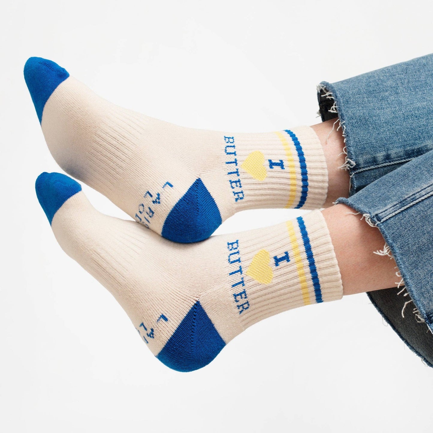 I Heart Butter Quarter Crew Socks