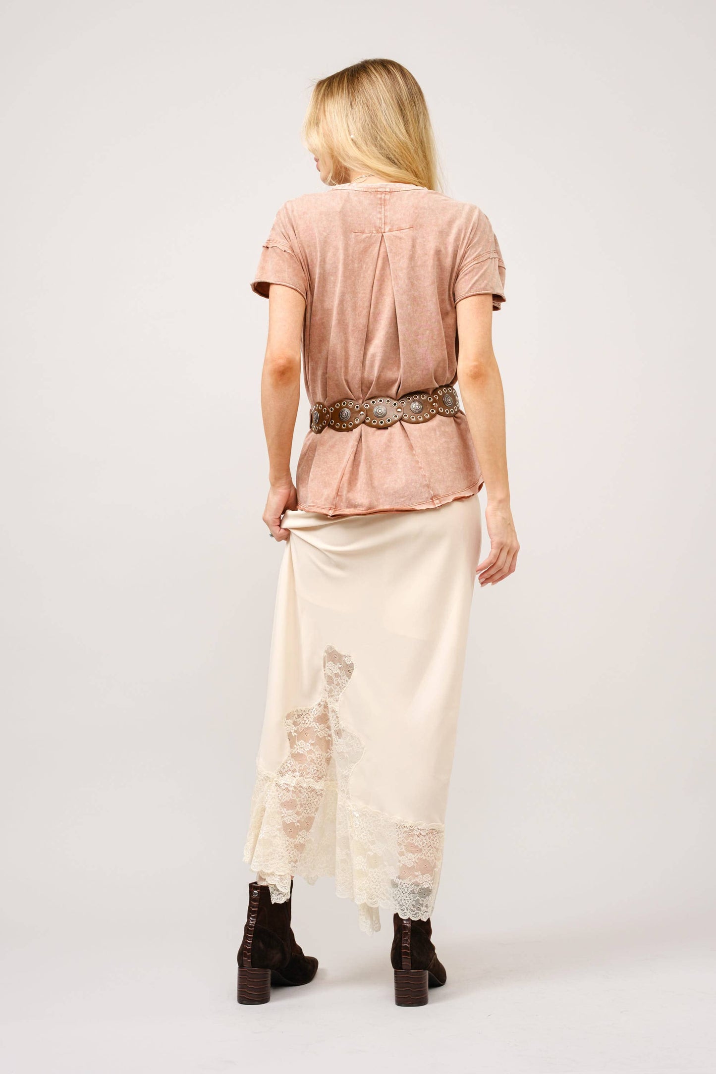 Embroidered Shoulder Western Yoke T-Shirt