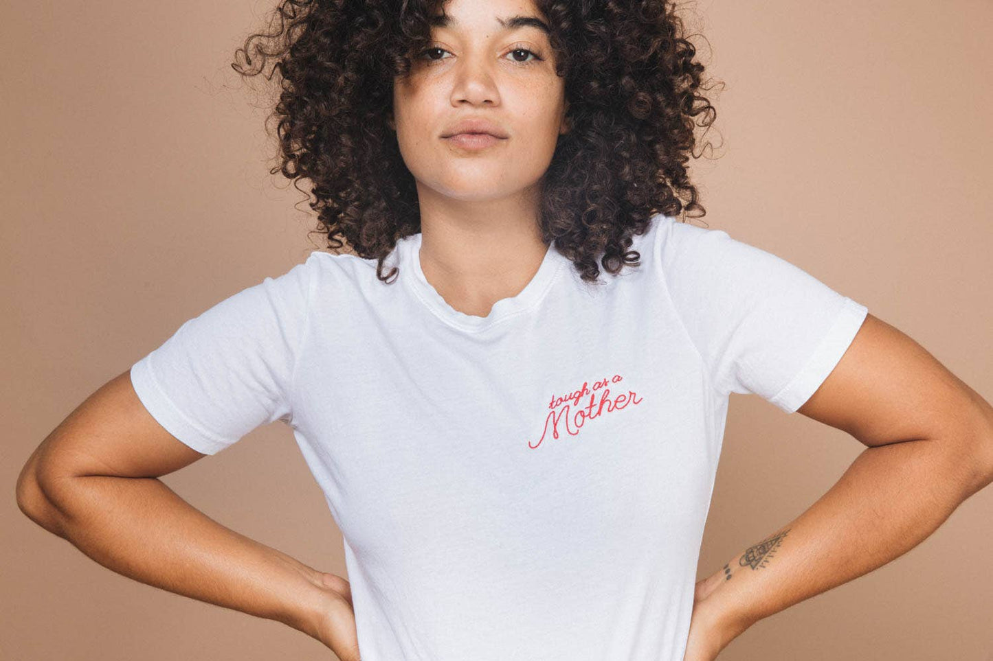 Tough as a Mother | Embroidered T-shirt