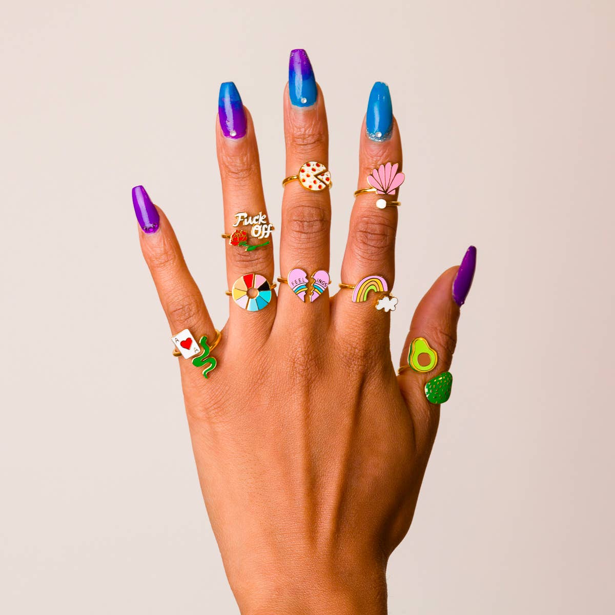 Bad B*tch Ring | Adjustable Gold Enamel Jewelry Gift