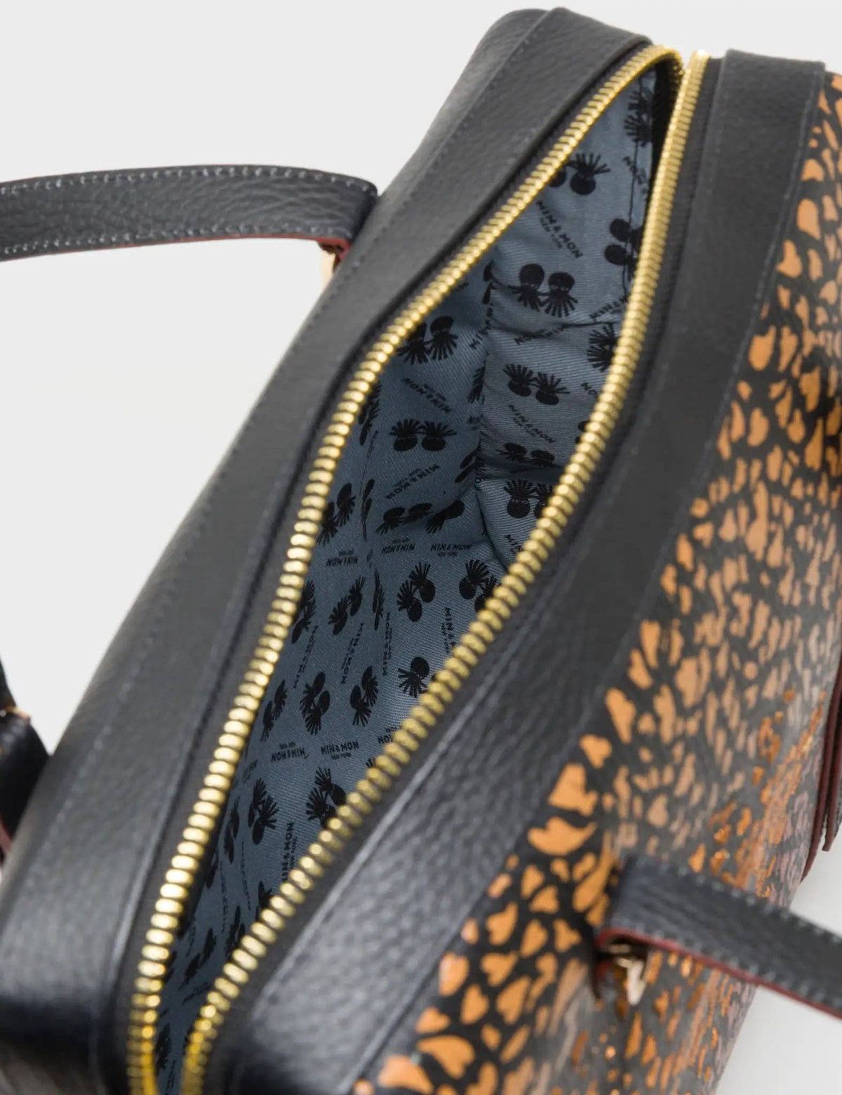 Esther Black Satchel Bag - Wild Heart Embroidery