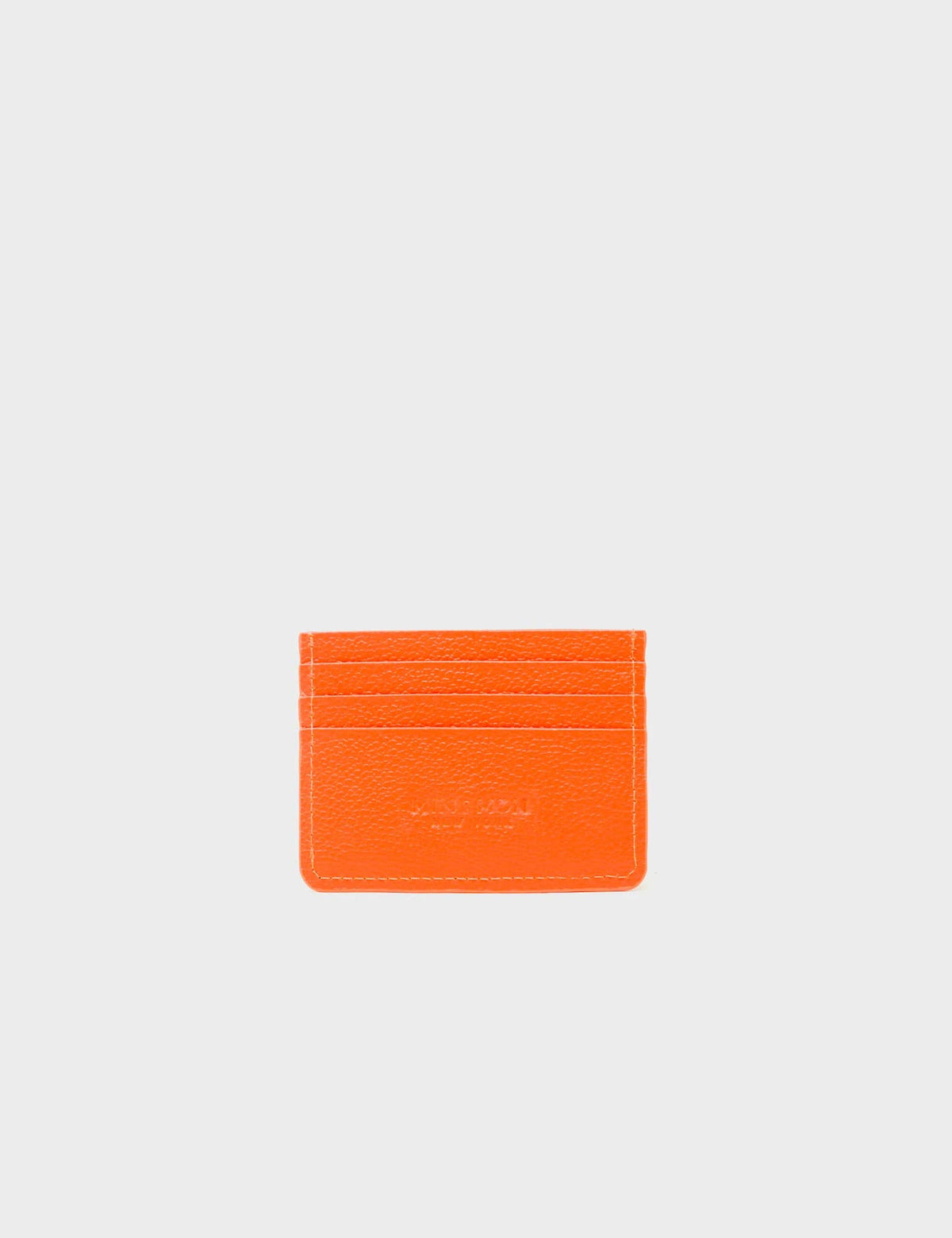 Filium Neon Orange Leather Cardholder - Look Up Design