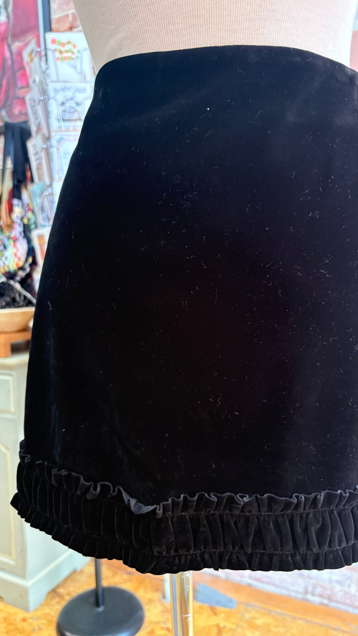 Black Velvet Skirt
