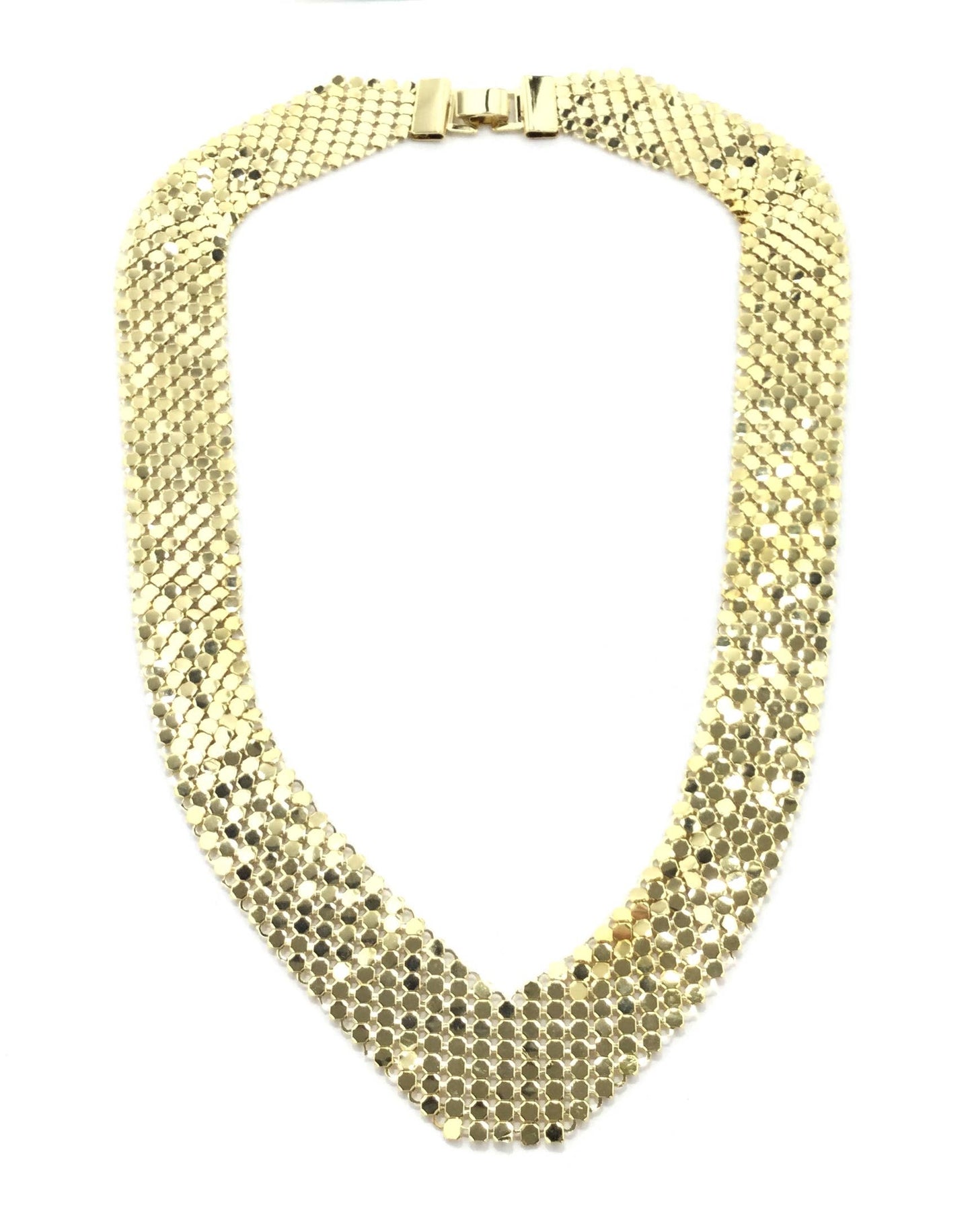 Gold Tone Mesh Necklace