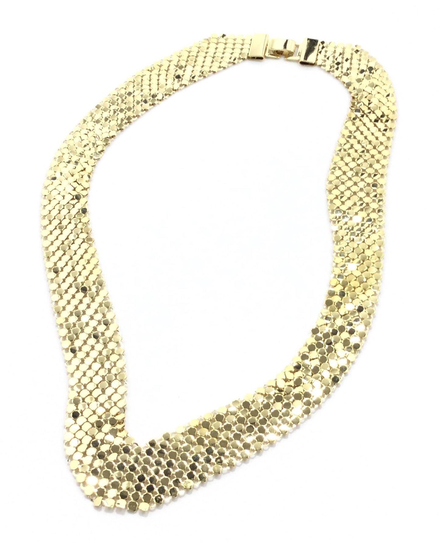 Gold Tone Mesh Necklace