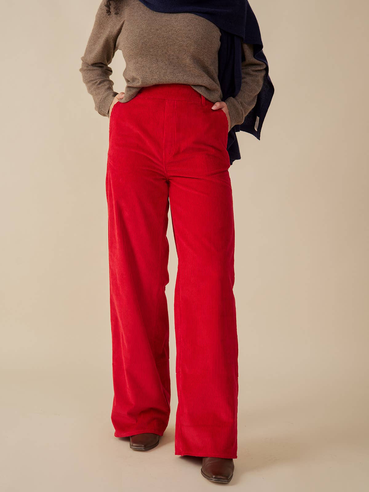 Lucy Pant Red Corduroy