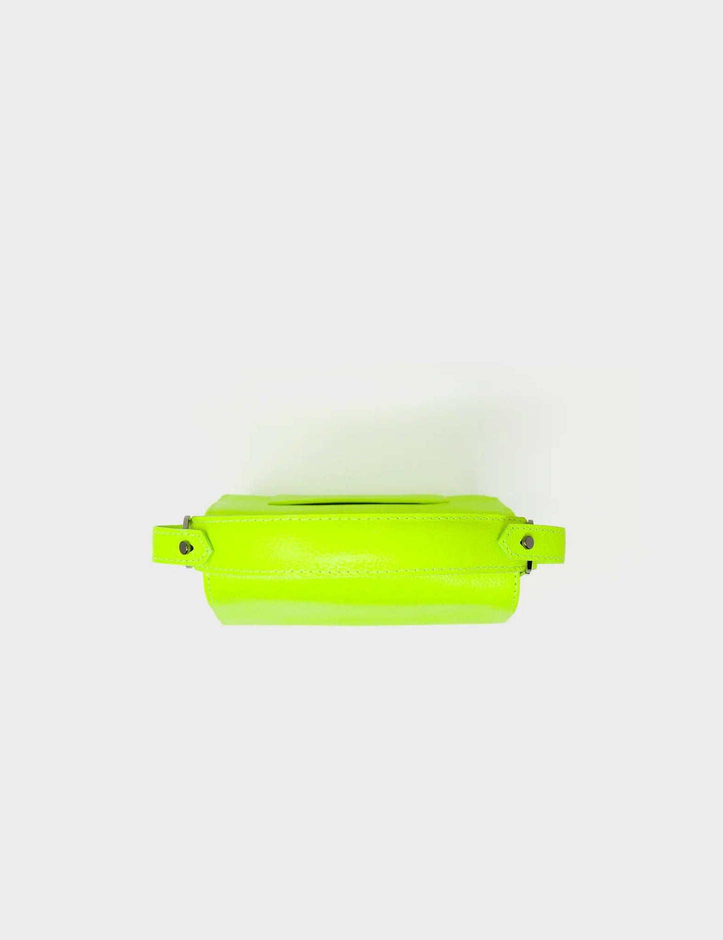 Anastasio Micro Crossbody Handbag Neon Lime Leather - All Over Eyes Embroidery