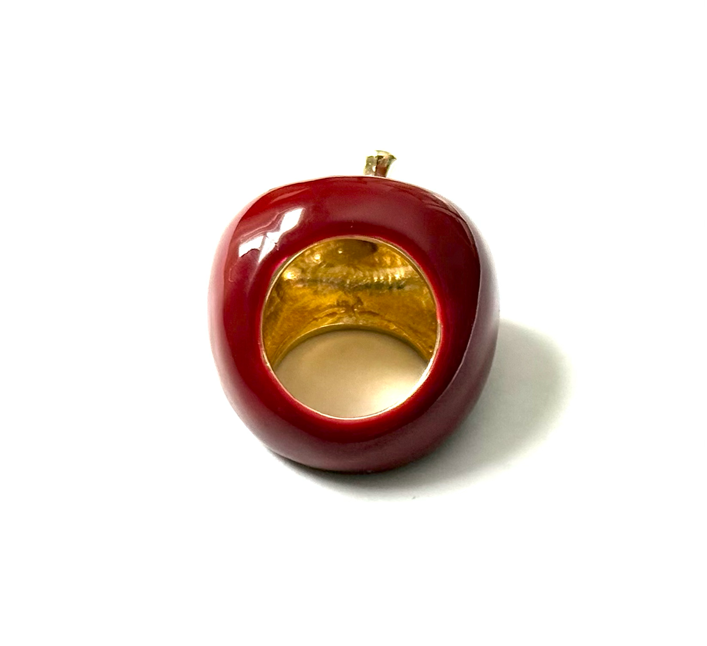 Fruit Basket Ring- Large Dome Fruit Rings- Enamel Hand Made