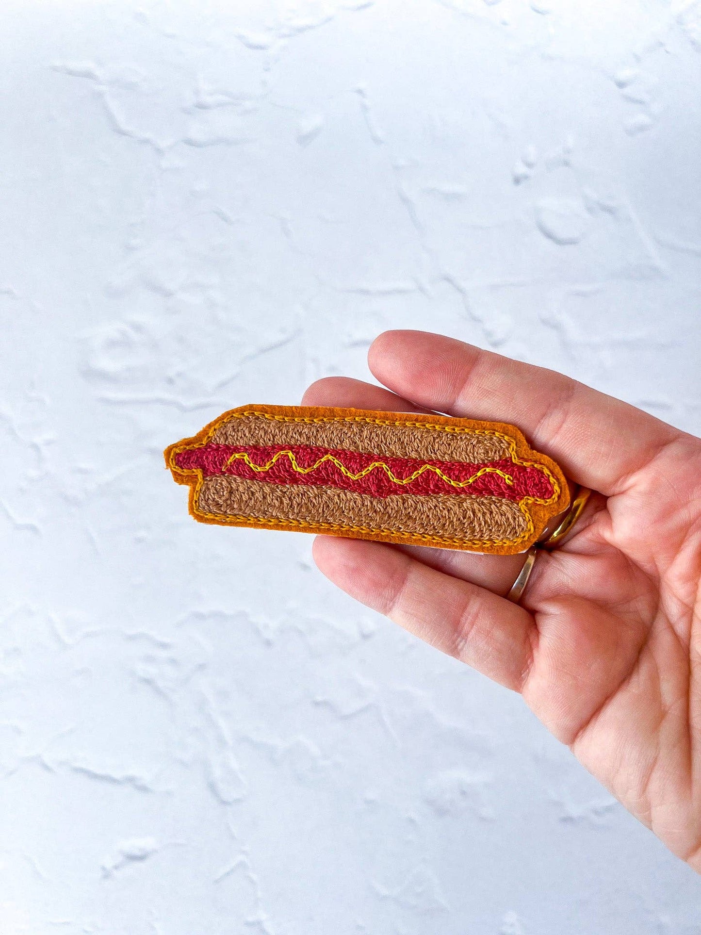 Hot Dog Chain Stitch Patch - Iron On