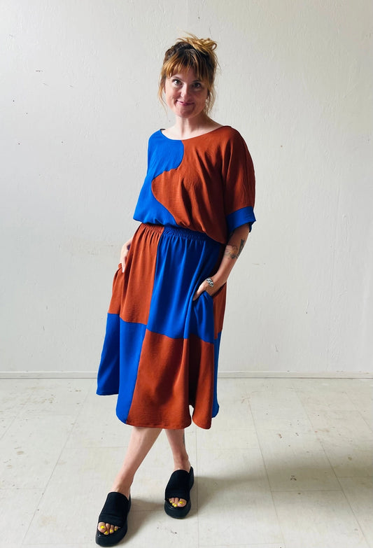 Eva Skirt in Kristina Grid