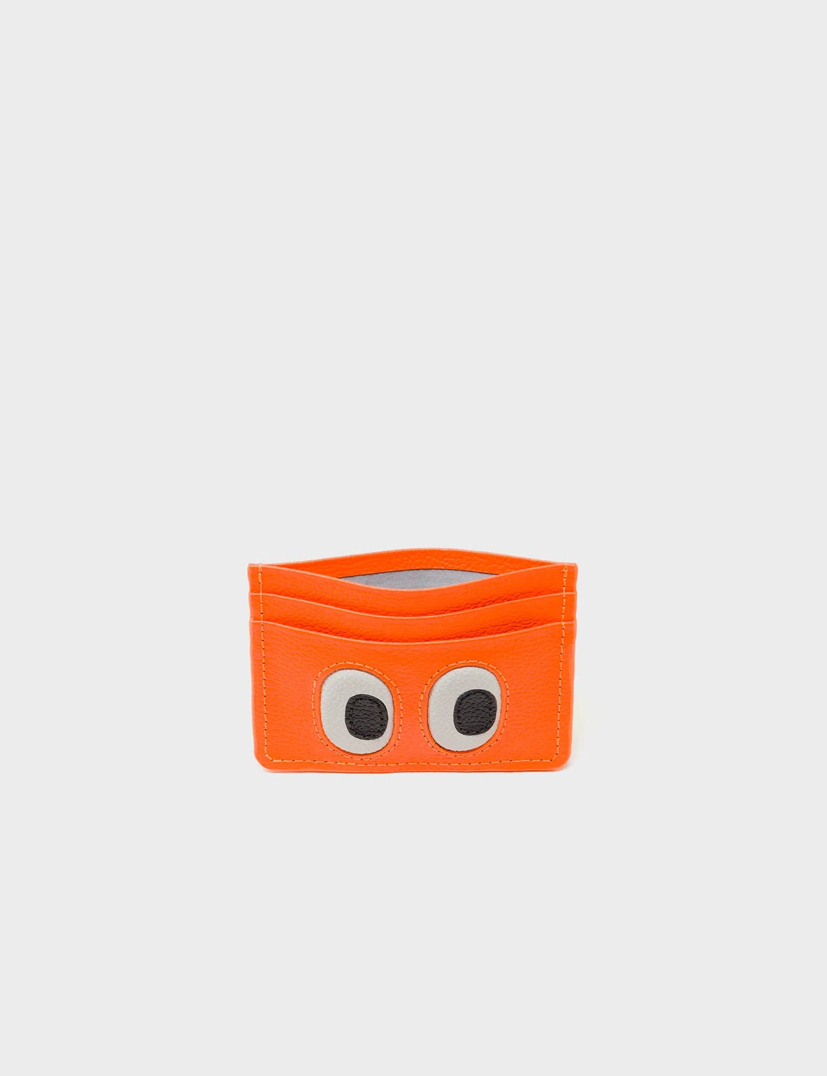 Filium Neon Orange Leather Cardholder - Look Up Design