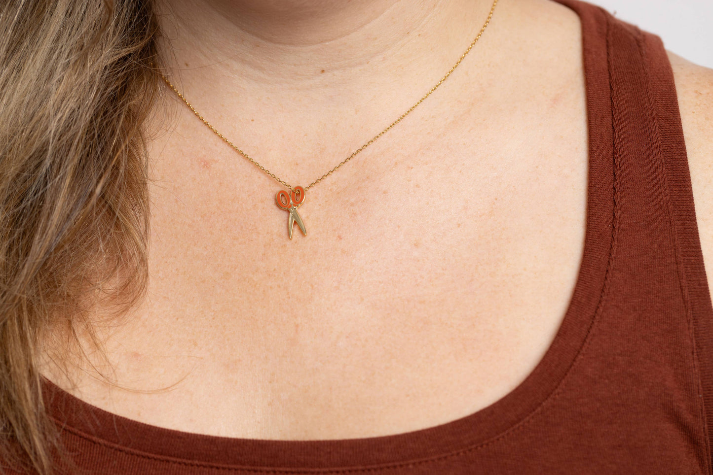 Scissors Pendant Necklace - Crafting Jewelry Gift