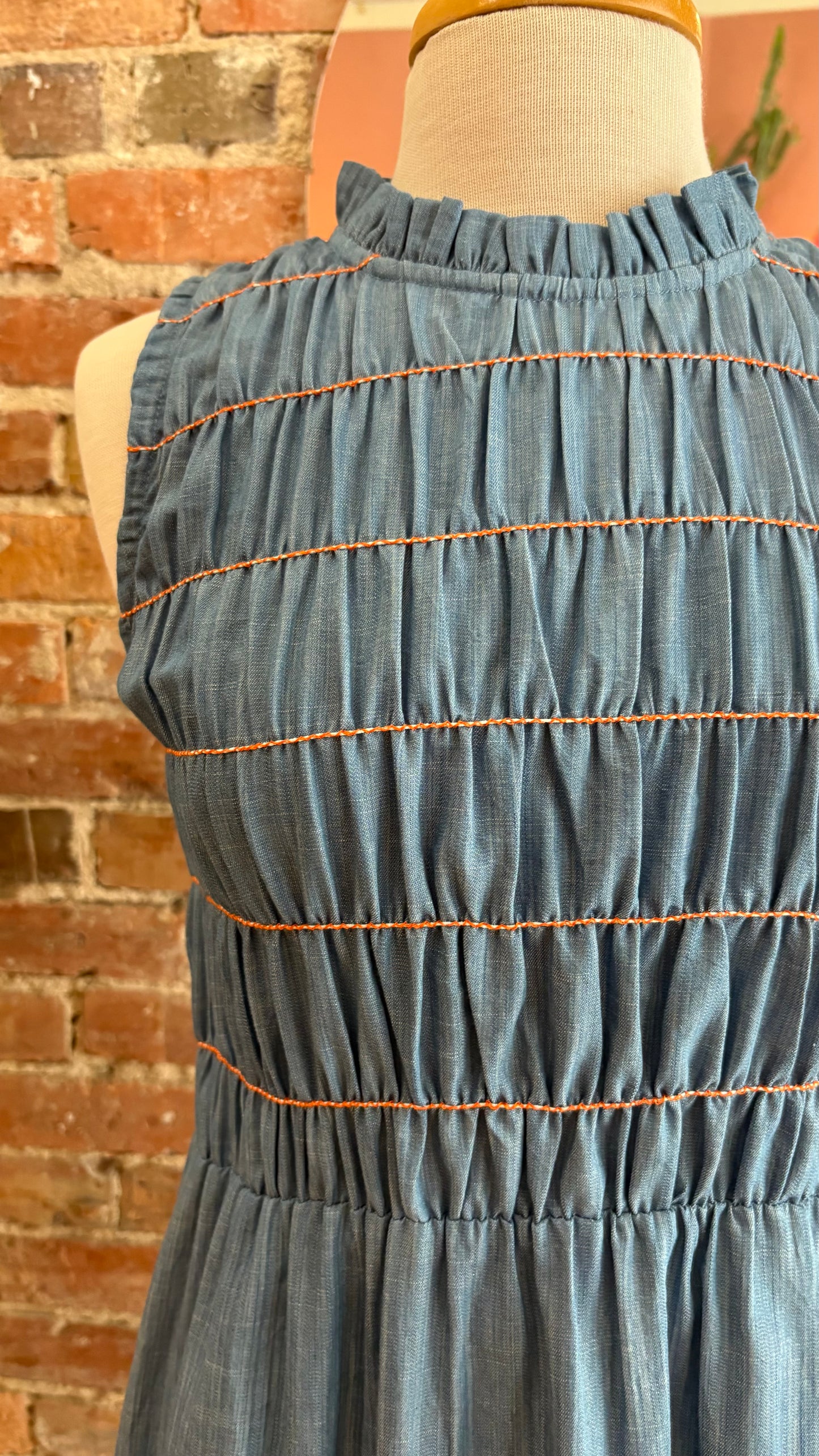 Chambray Short Dress