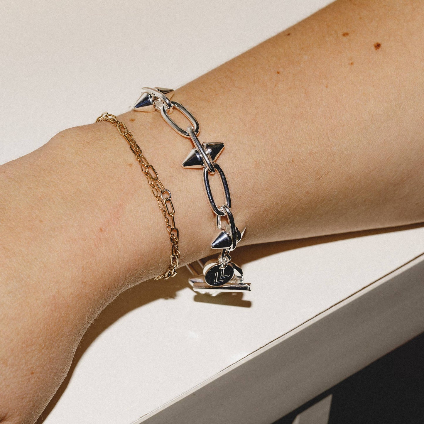 Toom Spike Chain Bracelet - 14K Gold or Sterling Silver Plate