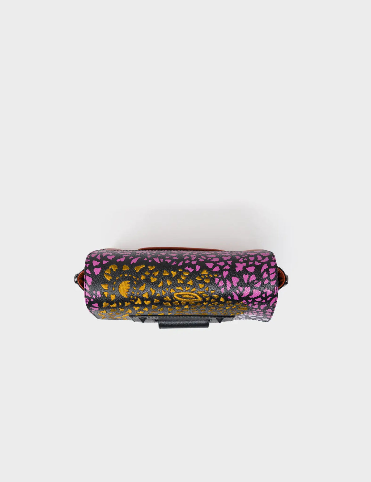 Cael Black Mini Shoulder Bag - Retro Tiger Embroidery