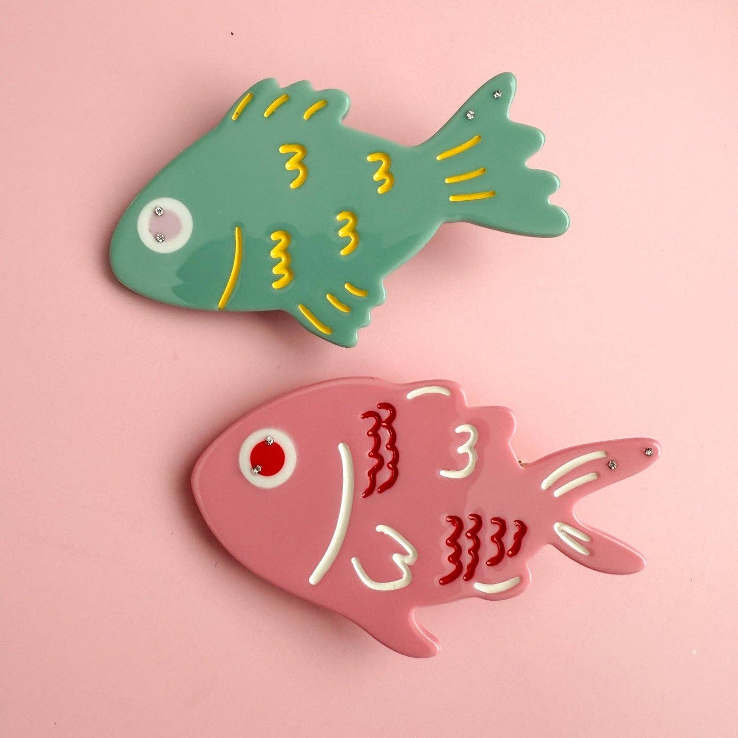 Green Fish Alligator Hair Clip