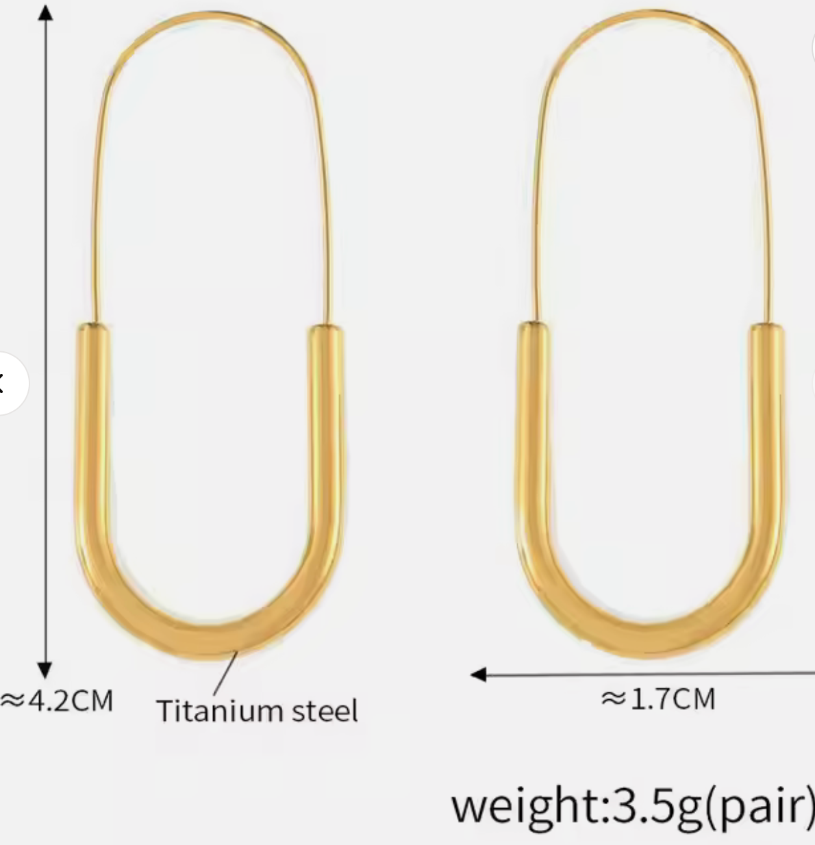 Paperclip Hoop- Drop Stainless Steel Earring