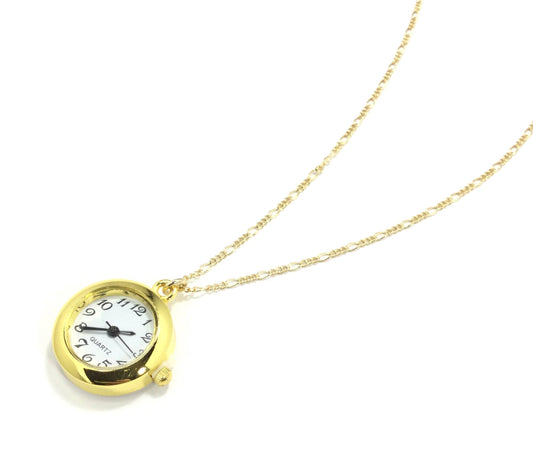Gold Clock Necklace