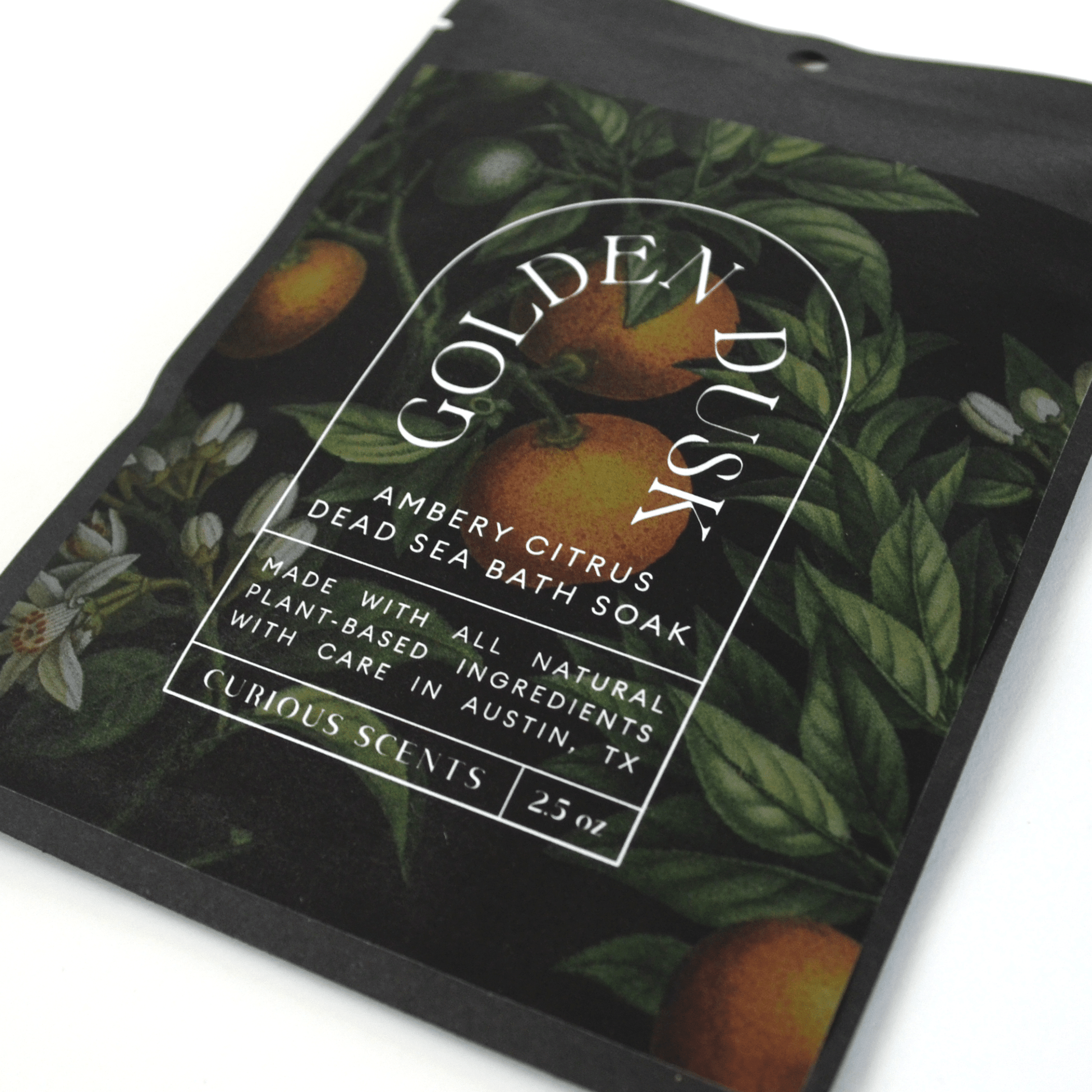 Golden Dusk Amber and Citrus Sea Salt Bath Soak Pouch Sachet - Tsuru