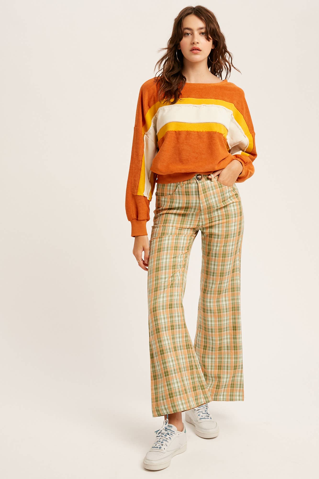 Colorblock Striped Knit Pullover
