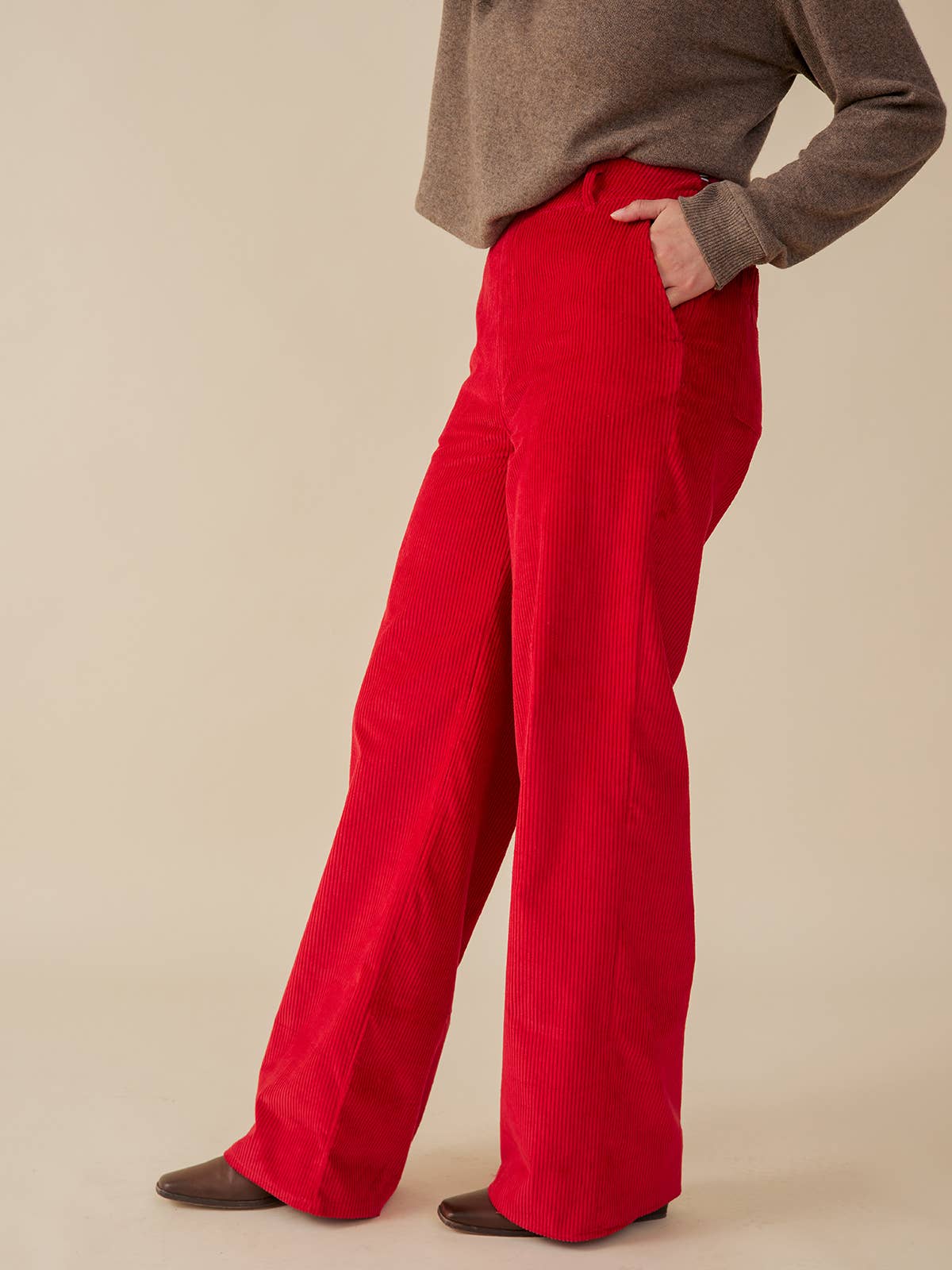 Lucy Pant Red Corduroy