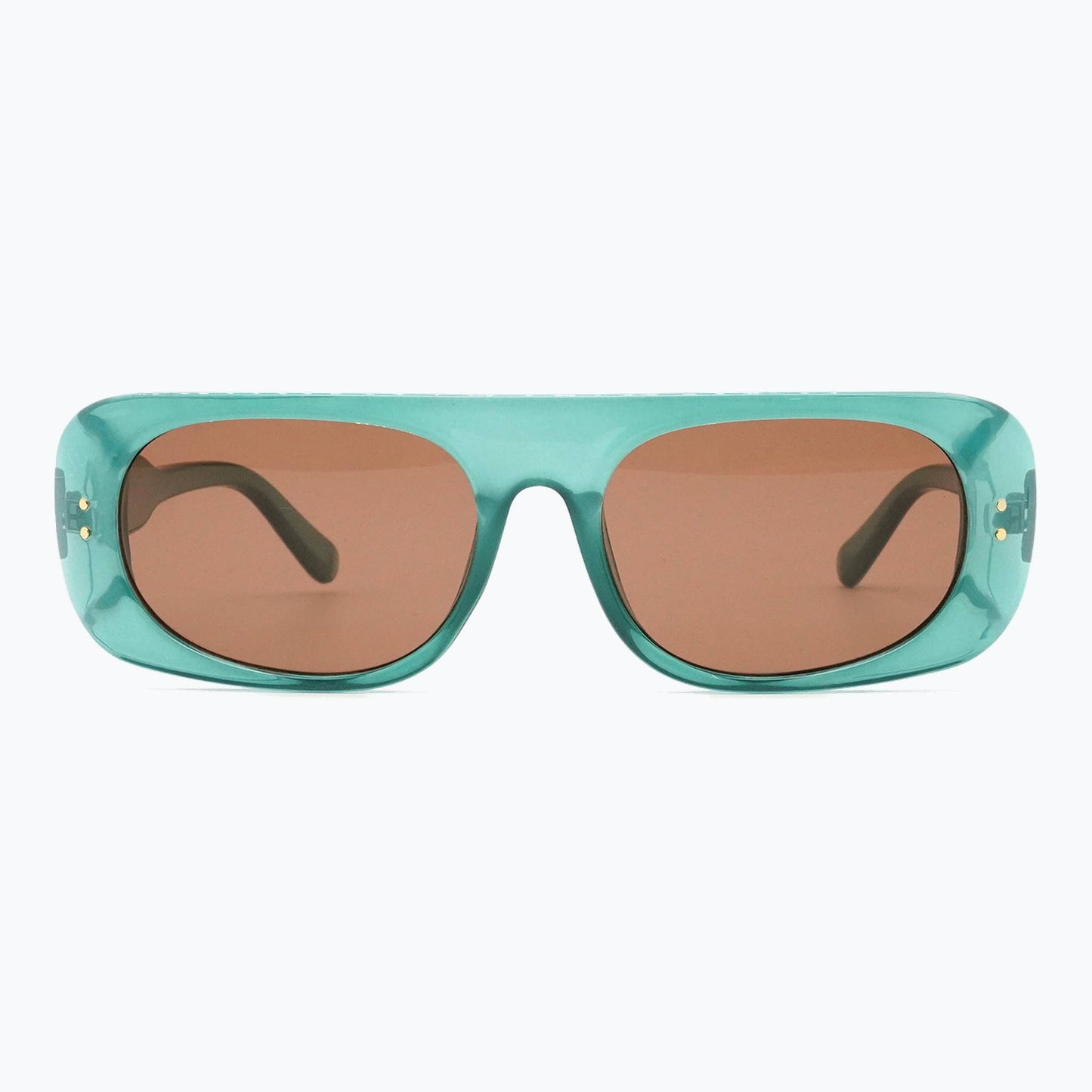 Skyway - Statement Rectangle Sunglasses for Men and Women in teal or rust