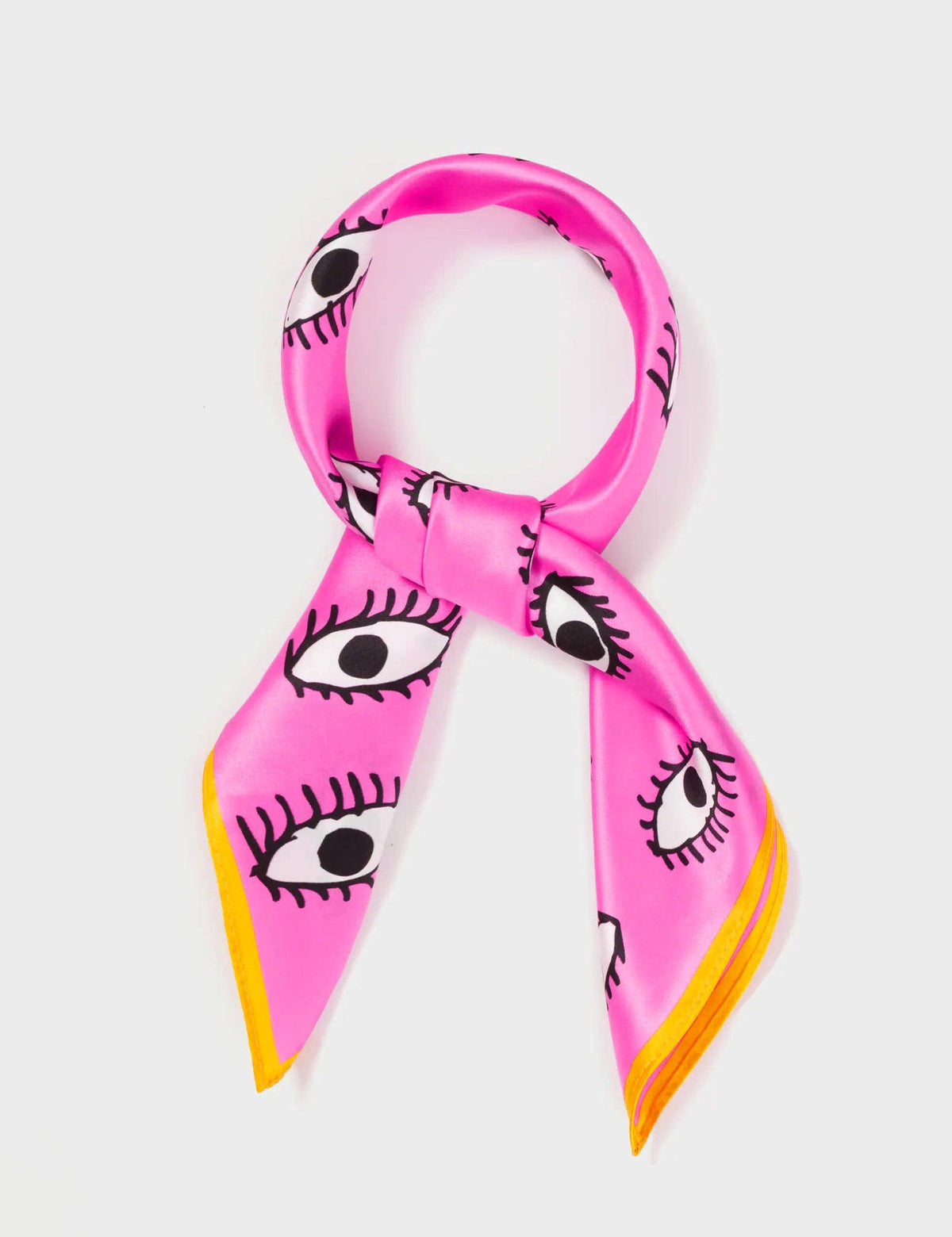 Pink Silk Headscarf - All Over Eyes