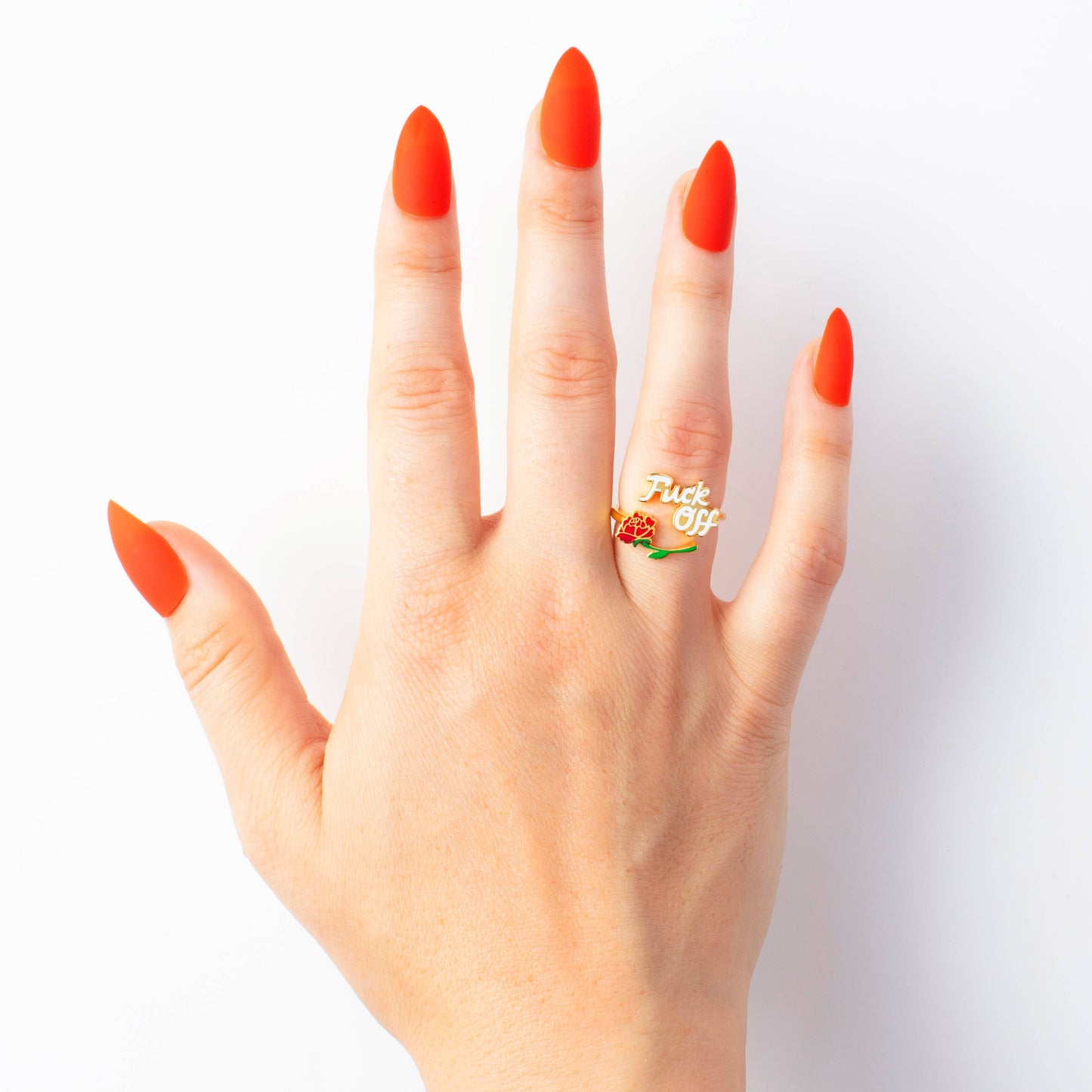 F*ck Off Adjustable Gold Ring | Swear Word Jewelry