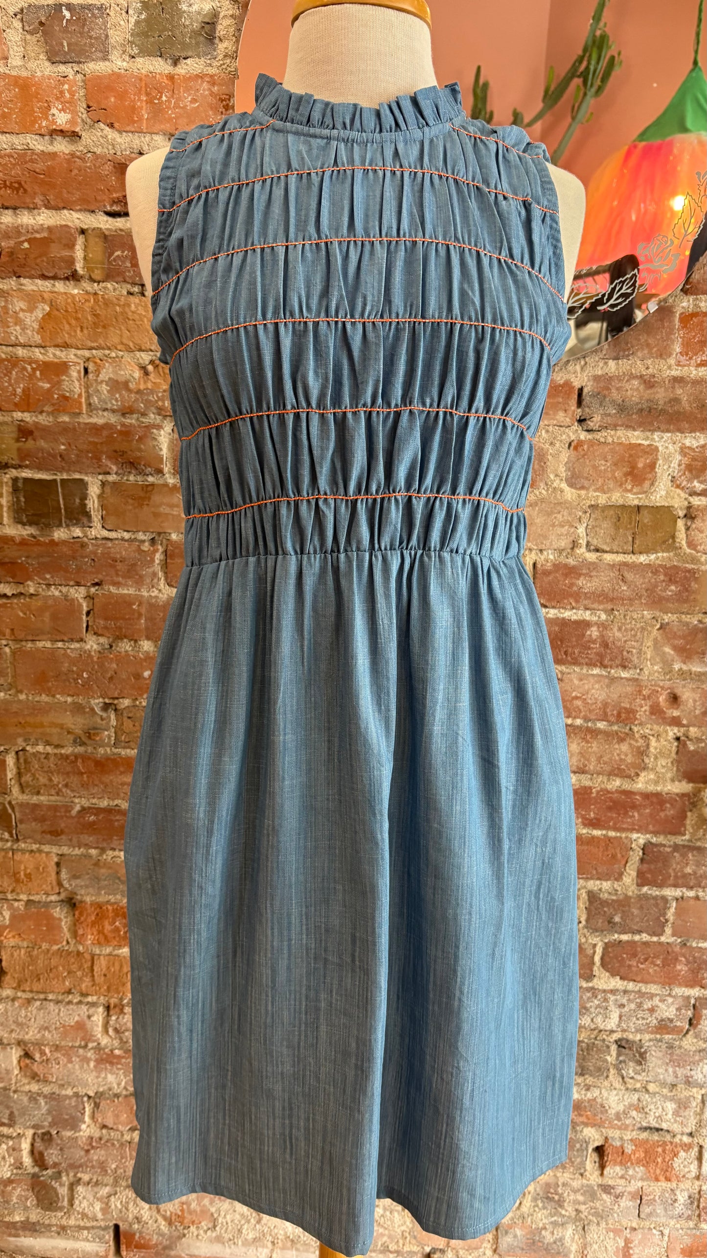 Chambray Short Dress