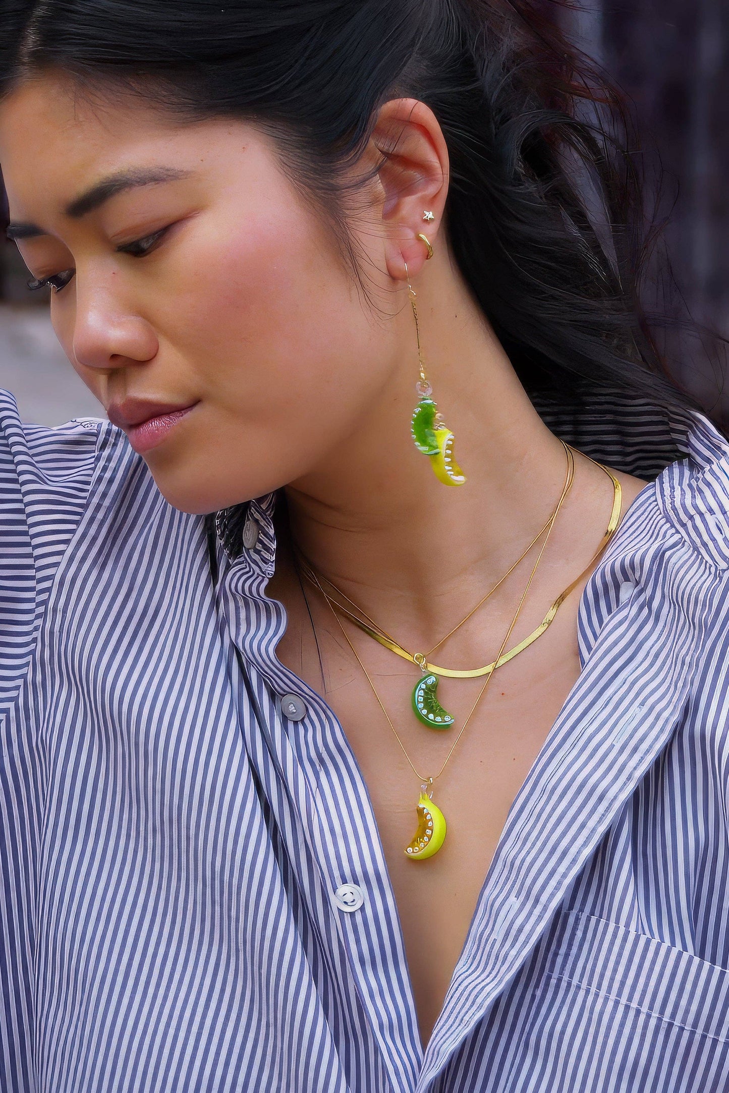 Lemon Lime Necklace - 18K Gold Plated