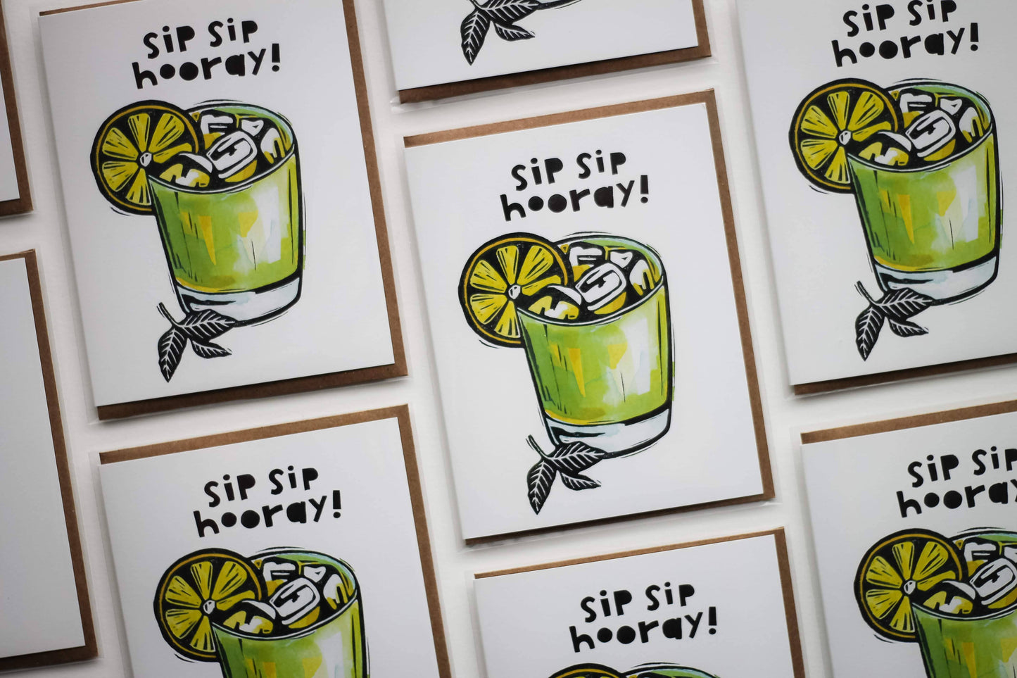 Sip Sip Hooray Greeting Card