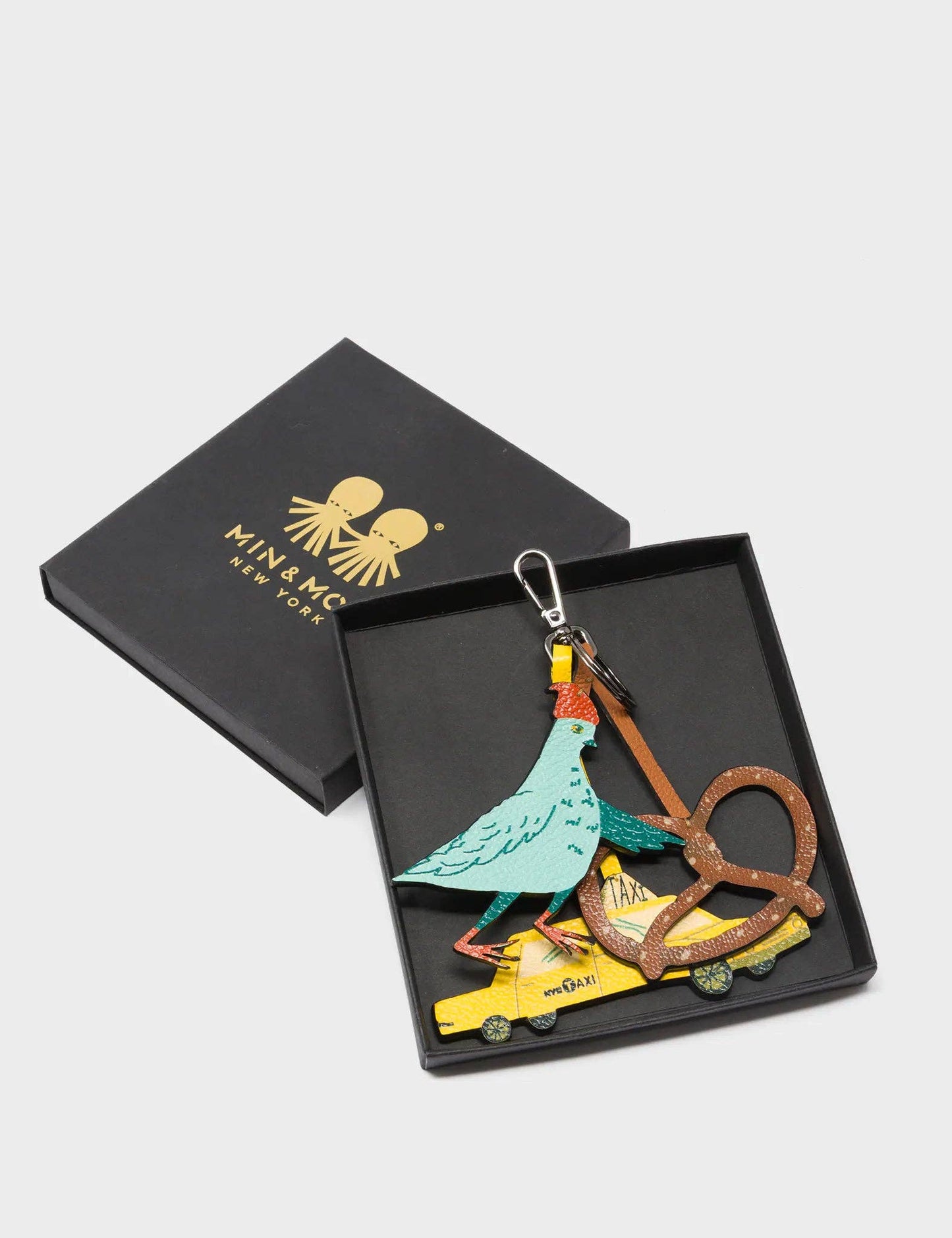 Pigeonista - Oceanic Green Leather Keychain