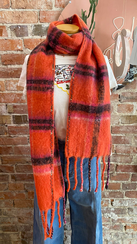 Highland Plaid Skinny Scarf
