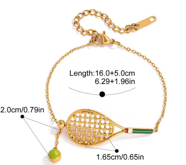 Country Club- Tennis Bracelet - PVD Enamel- Waterproof