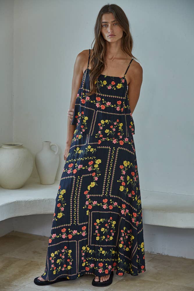 Floral Print Midi Skirt