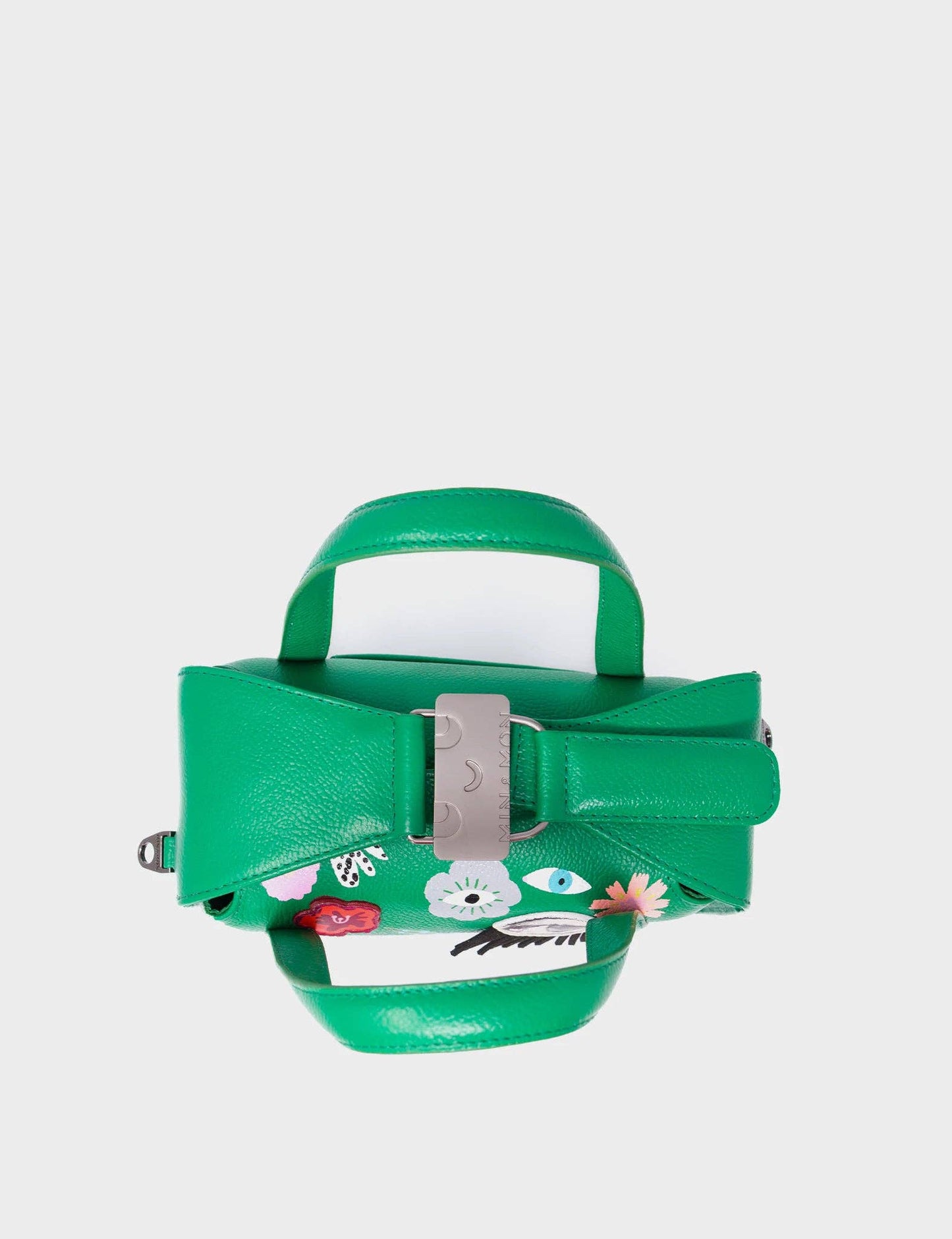 Benji Small Crossbody Irish Green Leather Bag - Floralia Design